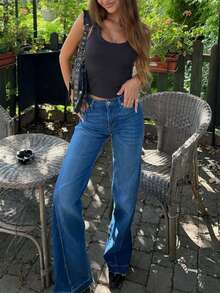 Women's Fashion Y2K Rivet Inlaid Tank Top Solid Color Sleeveless Round Neck Slim Fit Top - Black - View 4
