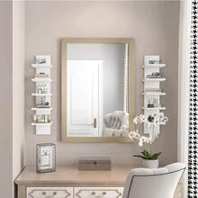LOVEWE 5 Tier Wall Shelf Unit,White Vertical Floating Shelf-Narrow Decorative Wall Mount Modern Wall Decor Shelves For Bedrooms - 5層 - 查看 4