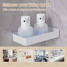 DONASIRA 500ml Super Large Capacity Touchless Rechargeable Smart Infrared Automatic Soap Dispenser, Wall-Mounted Electric Smart Foaming Hand Wash Liquid Dispenser, Kitchen Dish Soap Automatic Dispenser, ABS Plastic Material, IPX5 Waterproof, 4 Adjustable Flow Levels, Suitable For Bathroom, Kitchen, Restroom, Essential Gift For Christmas, Halloween And Autumn New Arrival - Multicolor - View 13