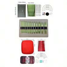 This Aluminum Detachable Round Weaving Tool Set Is Smooth And Non-Snagging, Suitable For Knitting Socks, Scarves, And Sweaters. It Comes With A Red Portable Bag For Easy Storage. - Red - View 8