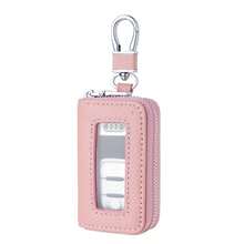 Nuevo estuche suave de cuero genuino para llaves de coche, soporte de llaves de coche de cuero PU, protector de llaves unisex para colgar en la cintura, adecuado para todas las llaves de coche - Unitalla - Ver 7