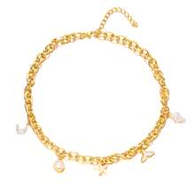 1 pieza Collar colgante con estilo bohemio de estrella de mar, concha marina y perla, adecuado para uso en la calle, fiestas, vacaciones en la playa y uso diario de mujeres - Dorado - Ver 3