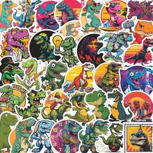 50pcs Cartoon Tyrannosaurus Rex Sticker - Waterproof Vinyl, Suitable For Laptops, Water Bottles, Notebooks, Suitcases, Etc. - Cartoon Fun DIY Scrapbook Gift - A - View 11