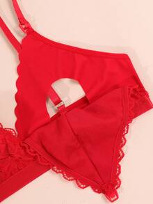 3pcs Solid Color Lace Trim Nursing Bras (Padless) - Black - View 9