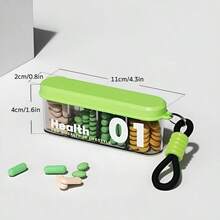2pcs Portable  Small Medicine Dispenser Mini Compartment Organizer Seven Days Medicine Small Box - Nhiều màu - Xem 6