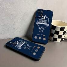 Cowboys: Cinco veces campeones del . Logotipo de la estrella. Esta elegante funda para teléfono es compatible con Samsung, Apple, OPPO, , etc. Fabricada en TPU flexible, resistente a golpes y arañazos, ofrece una excelente protección contra caídas y un agarre cómodo. Es un regalo ideal para familiares, amigos y seres queridos, y una opción perfecta para festivales. Fundas para iPhone, San Valentín, , fundas para hombre, celulares y accesorios, funda negra para teléfono. - Negro - Ver 7