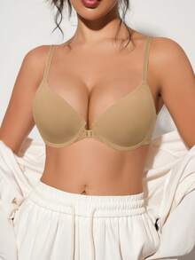 Front Closure Lift & Enhance Bra - Breathable & Comfortable, Ideal For Daily Wear - Coffee Brown - View 7