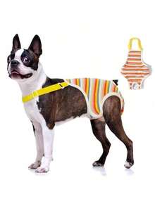 1件装宠物狗尿裤，防漏一体式宠物服装，不紧身，易于穿脱，适用于宠物狗尿布/狗衣服/宠物狗服饰/狗用品 - 彩色 - 查看 14