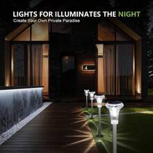 Solar Lights Outdoor Waterproof, Stainless Steel LED Solar Garden Lights For Patio, Lawn, Yard And Landscape, Garden Decor Patio Decor (2-4Pack) - Crystal Stick - View 6