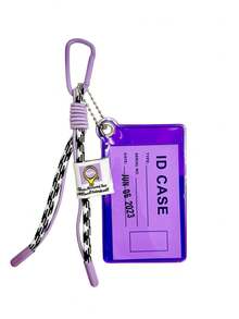 1 pièce Porte-carte PVC transparent de couleur bonbon Y2K - Étui transparent pour pass de bus/repas/accès avec charm de suspension holographique, accessoire de sac en gelée, retour à l'école et streetwear 2025 pour femmes, petit portefeuille, porte-monnaie, porte-cartes, portefeuille mignon, portefeuille vintage - Multicolore - Voir 8