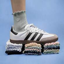 Adidas Ruffle Quarter Socks 3-Pack White JL0829 - Vớ trắng cao đến giữa bắp chân - Xem 4