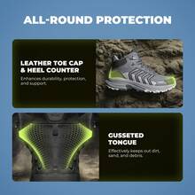 Men's Armadillo FieldLite PRO Waterproof Hiking Boots | Lightweight All-Day Comfort For Trekking, Camping & Climbing - Light Grey - View 9