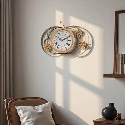 Reloj de pared moderno y minimalista de hierro pintado, creativo y personalizado, silencioso sin tic-tac, adecuado para la sala de estar, el dormitorio y la decoración de estilo granja