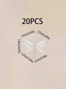 10/20/50pcs Square Mousse Cake Box, Tiramisu Dessert Packaging, Cake Shop Display Trifle Cup 300ml - Clear - View 12