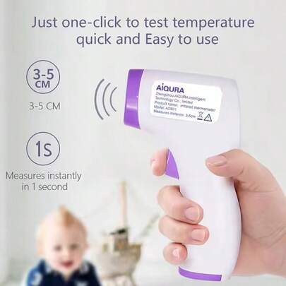 Termómetro digital sin contacto, termómetro de frente para bebés, termómetro de 2 en 1 con modo de superficie corporal, con alarma de fiebre y lecturas de precisión instantánea, herramienta de medición, termómetro de temperatura, pistola termométrica, termómetro de oído