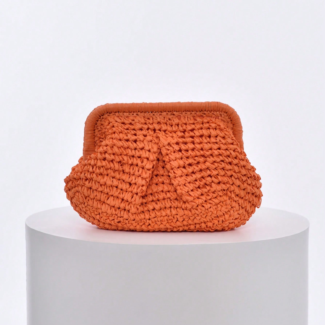 Bolso cruzado de mujer de verano tejido con borla y cadena, bolso de playa de paja tejida para el hombro, billetera hecha a mano, 1 pieza de embrague