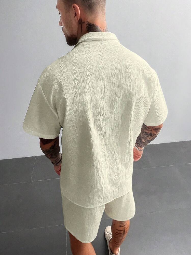 COOFANDY Conjunto de lino de 2 piezas para hombre Henley camisa de manga corta y pantalones
