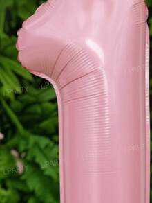 12pcs/Set 32-Inch Light Pink Number 0-9 Balloons For Birthday Party Decoration, 10-Inch Light Green And Macaron Pink Latex Balloons, Mini Gold Crown Shaped Balloons, Suitable For Birthday, Baby Shower, Princess Theme Party Decorations - Pink Numbers - View 5