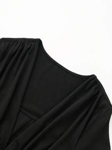 Maternity Sexy Bodysuit, Fashionable Design, Comfortable Stretchy Fabric, Versatile For Summer Outerwear And Winter Layering Black - Black - View 6