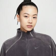 Nike Women's AS W NK ONE TF HZ TOP POLAR Fleece Sweatshirt HV3716-036 - Grey - View 5
