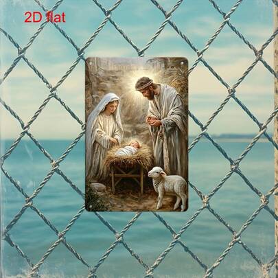 Vintage Metal Wall Hanging - Xmas Decoration |  .9x 11.8inch |   Durable, Pre-Drilled Easy Hanging |   Suitable Home, Office, Garden And Outdoor Spaces