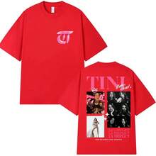 Singer TINI STOESSEL Futtura Tour Album 2026 Graphic T-Shirt Men Women Vintage Hip Hop Pop Oversized Cotton T-Shirts Streetwear - 黑色 - 查看 9