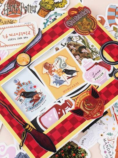 Warner Bros 200Pcs Harry Potter Officially Licensed Sticker Funny Cute Waterproof Stickers Harry Potter Merch Gift Accessories Sticker For Water Bottle Laptop Scarpbook Skateboards Blackboard Desk Cup Computer Backpack PenBag Clothes Hat Firmly Decoratations Christmas Halloween Thanksgiving Birthday Party Lovely Gift For Family Friends And Fans