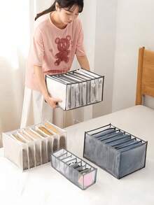 Large Wardrobe Divider Storage Box, 7 Compartments, Washable Drawer-Style Closet Organizer Bag For Shirts, Jeans, Suitable For Clothing Storage, Drawer Organization, Wardrobe Management, Multi-Compartment Storage Box, Storage Box, Shirt Storage, Sock Storage Box, Home Use - Multicolor - View 9