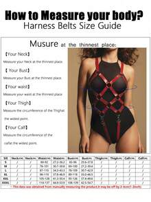 1 Set Gothic Style Sexy Waist Cincher & Chest Harness, Suitable For Halloween Costume Or Party Outfit - Red - View 3