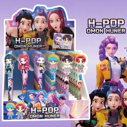 5支/套 K-Pop风格动漫女团设计高品质彩色笔，适合青少年，是返校和美术用品的理想之选，款式和包装随机（由于生产和运输因素，色差和轻微瑕疵属于正常范围）
