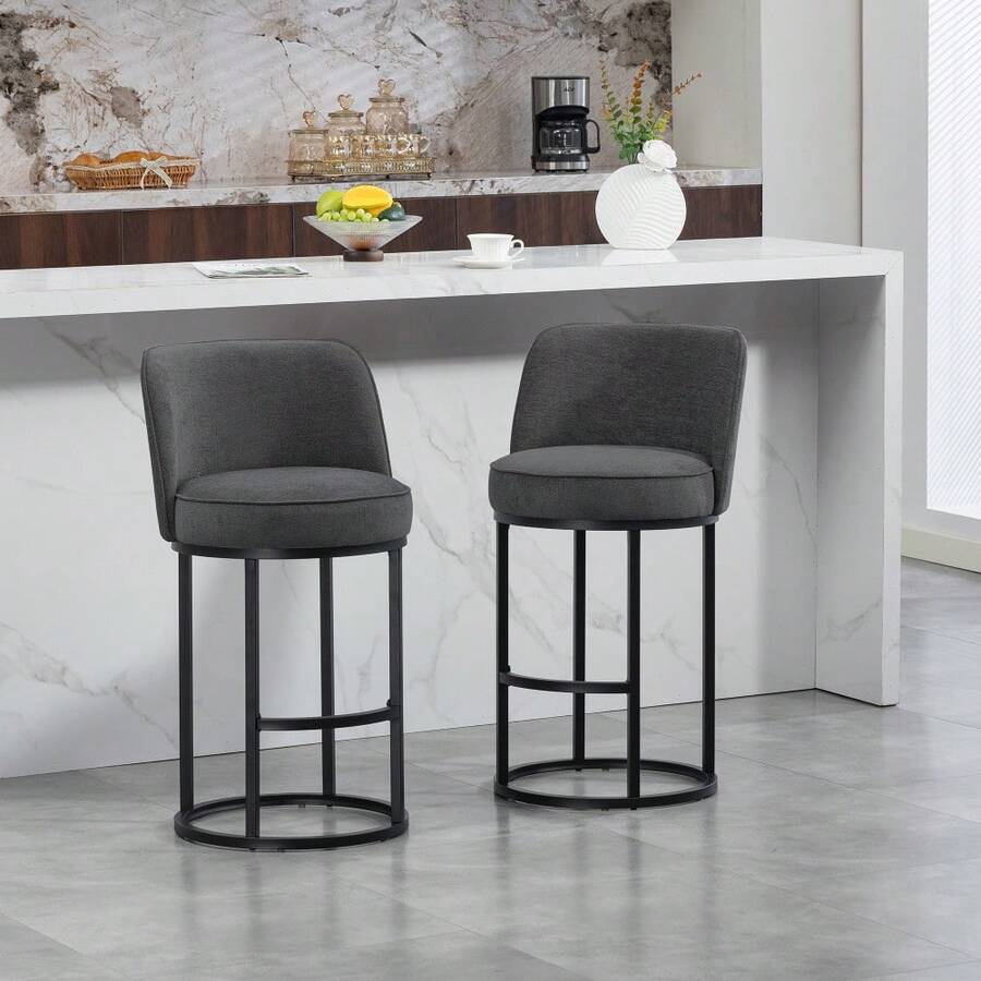 Sgabelli bar - Grigio + Lino - Visualizzare 1