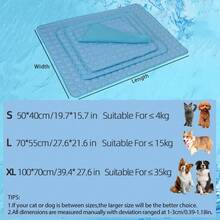 1pc Pet Cooling Mat, Breathable Mesh Fabric Cooling Pad For Dogs & Cats, Suitable For Small/Medium Pets In Summer - Multicolor - View 3