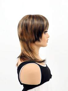 Short Layered Pixie Cut With Bangs Mullet Wig For Women Full Machine Made Synthetic Heat Resistant Wigs Multicolor For Daily Life,Cosplay - Multicolor - View 11