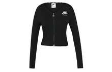 Áo khoác ngắn Nike Sportswear logo thêu, khóa kéo đôi, họa tiết xương cá. - màu đen - Xem 12