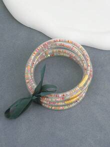 1 Set Creative Design Casual Korean Style Minimalist Bow Tie Multilayer Bracelet - Multicolor - View 2