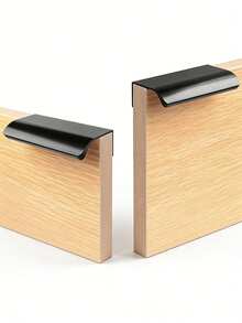 4件套金色和黑色现代简约I型橱柜把手，隐藏式抽屉拉手，弧形隐藏边缘拉手 - 49-隱形拉手 - 查看 7