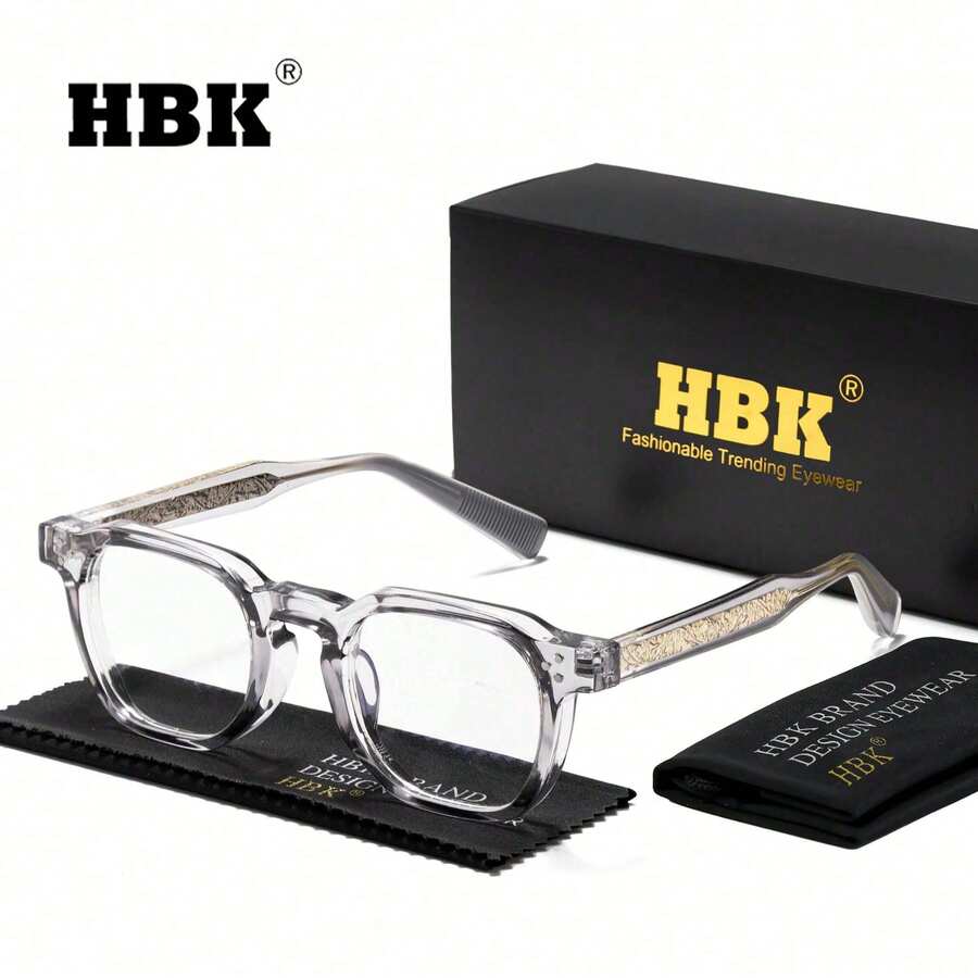 HBK Fashion Simple Glasses Frame TR90 Frame Special Pin Core Design Square Shape Casual Style Daily Decoration For Photo Props&Birthday Gifts Eyeglasses - K39944 - View 1