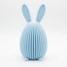 Tượng trang trí để bàn hình tai thỏ, tượng thỏ hình trứng sọc, thích hợp để trên kệ/bàn làm việc, trang trí văn phòng tại nhà theo phong cách tối giản hiện đại, màu trắng/hồng/xanh nhạt. - 1PC - Xem 8