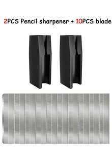 12/11/2PCS Hairline Eyebrow Pencil Trimmer Accessory Set Eyebrow Pencil Auxiliary Groove Tool Wave-Shaped Stainless Steel Blade Eyebrow Pencil Trimmer. - Multicolor - View 8