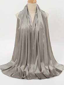 1pc Women Solid Color Casual Satin Headscarf Sun Protection Scarf Shawl - Solid Color - View 20