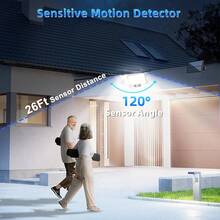 1pc/2pcs 234 LED Solar Powered Outdoor Wall Light, Motion Sensor Spotlight, Solar Flood Light, Infrared Remote Control Yard Light, 3 Modes Landscape Lamp, Suitable For Yard, Porch, Camping And Backyard Solar Camping Light - 太陽能分離壁燈 - 查看 3