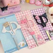 Sanrio 1/件 Hello Kitty Kuromi Cinnamon Roll 手持剪刀，可愛切割文具，學校辦公用品禮品，附塑膠蝴蝶結手柄與心形刀片，適用於紙板切割，婚禮、情人節、生日禮物、旅行配件、節日派對 - 卡通 - 查看 8