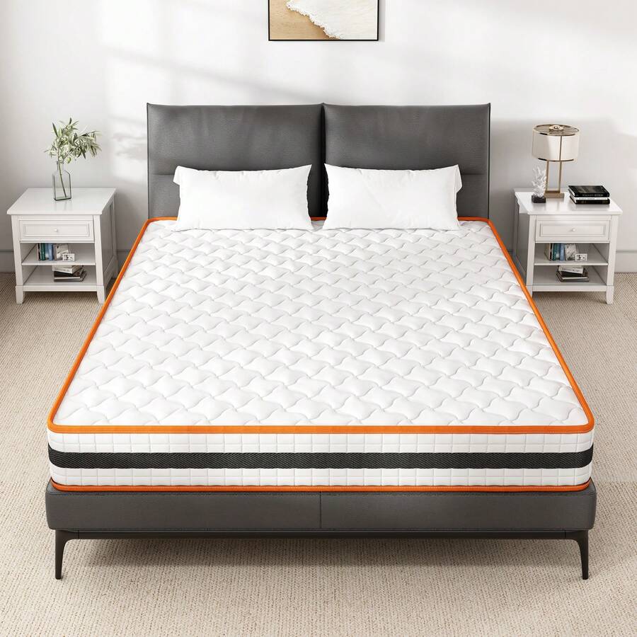 Hybrid Memory Foam & Spring Mattress | Medium Firm Feel With Open Coil Support | Orthopaedic Comfort & Pressure Relief | Hypoallergenic - Multicolor - View 1