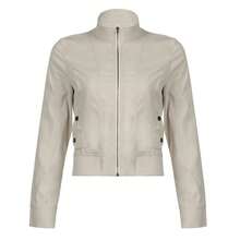 Women Lightweight Jackets - 米白色 - 查看 6