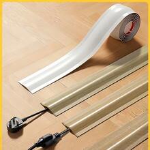 1 Roll 3 Meters X 5.5cm Self-Adhesive Floor Cable Protector, PVC Cable Concealer Raceway, Suitable For Floors, Walls, Desktops To Conceal And Protect Network Cables, Wear-Resistant Cable Management - Multicolor - View 6