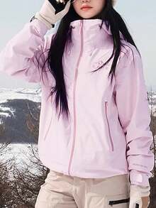 CAMEL CROWN Women's Outdoor Hard-Shell Windproof And Waterproof Lightweight Mountaineering Jacket (3L) - Wood Color - View 3