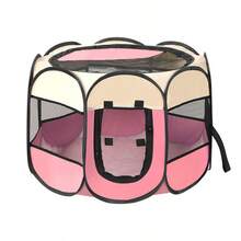 Portable Pet Playpen, Foldable Pet Exercise Fence Tent, Dog Puppy Cat Rabbit Indoor Outdoor Camping Game House - Multicolor - View 14