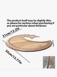 1 chiếc khay gỗ hình sao và trăng, dụng cụ nhà bếp, khay trưng bày tráng miệng, trái cây và kẹo theo chủ đề Ramadan, trang trí nhà cửa sang trọng, quà tặng thủ công lấy cảm hứng từ Hồi giáo và vật trang trí trung tâm bàn ăn. - Nhiều màu - Xem 4