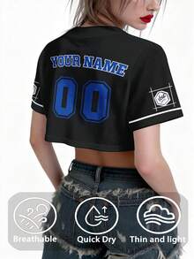 Áo khoác bóng chày nữ tùy chỉnh. Có thể tùy chỉnh tên đội, tên cá nhân, số áo, logo. Xem trước thiết kế nhanh chóng và giao hàng nhanh. - màu đen - Xem 6