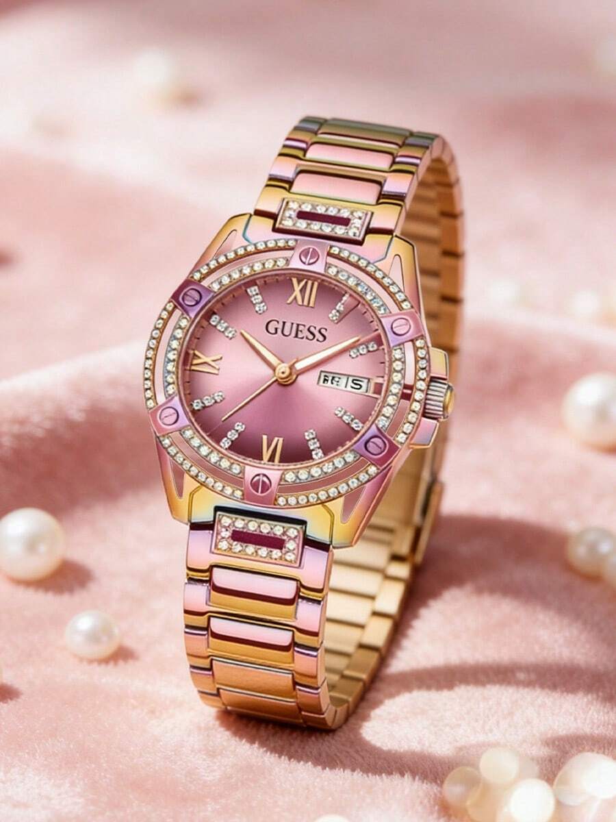 Guess Women's Quartz Watch, Fashion Versatile Gift For Girlfriend - Purple - View 1